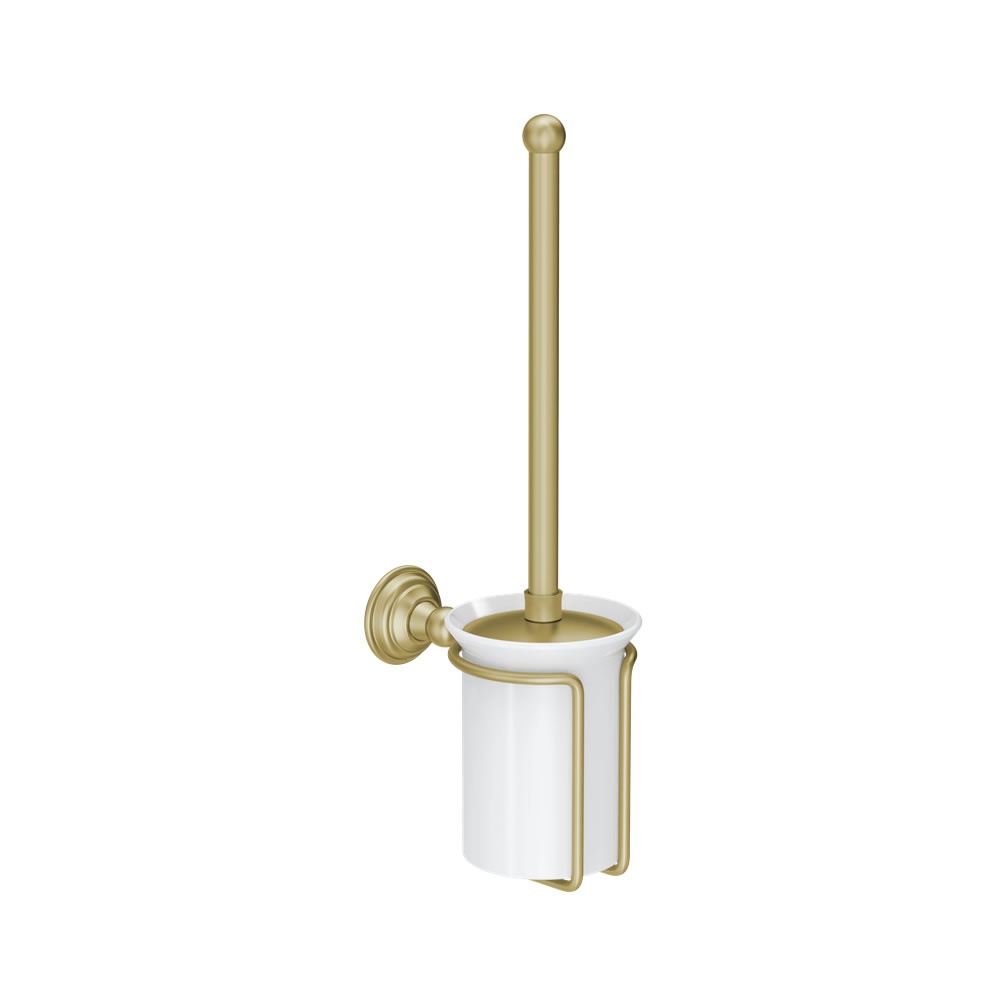 Cutout image of Crosswater Belgravia Brushed Brass Wall-Hung Toilet Brush Set